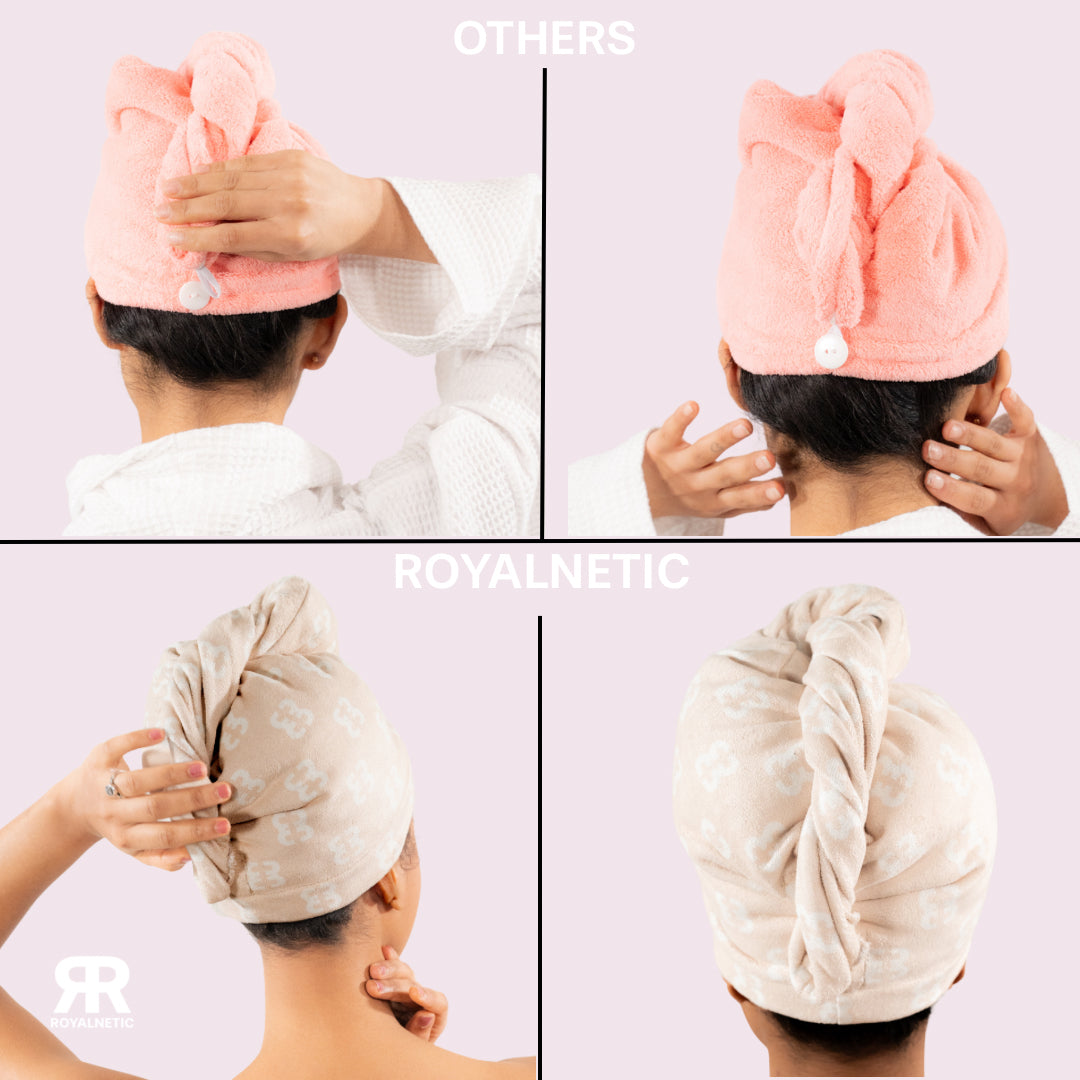 Netic Hair Towel wraps (Baby Pink)