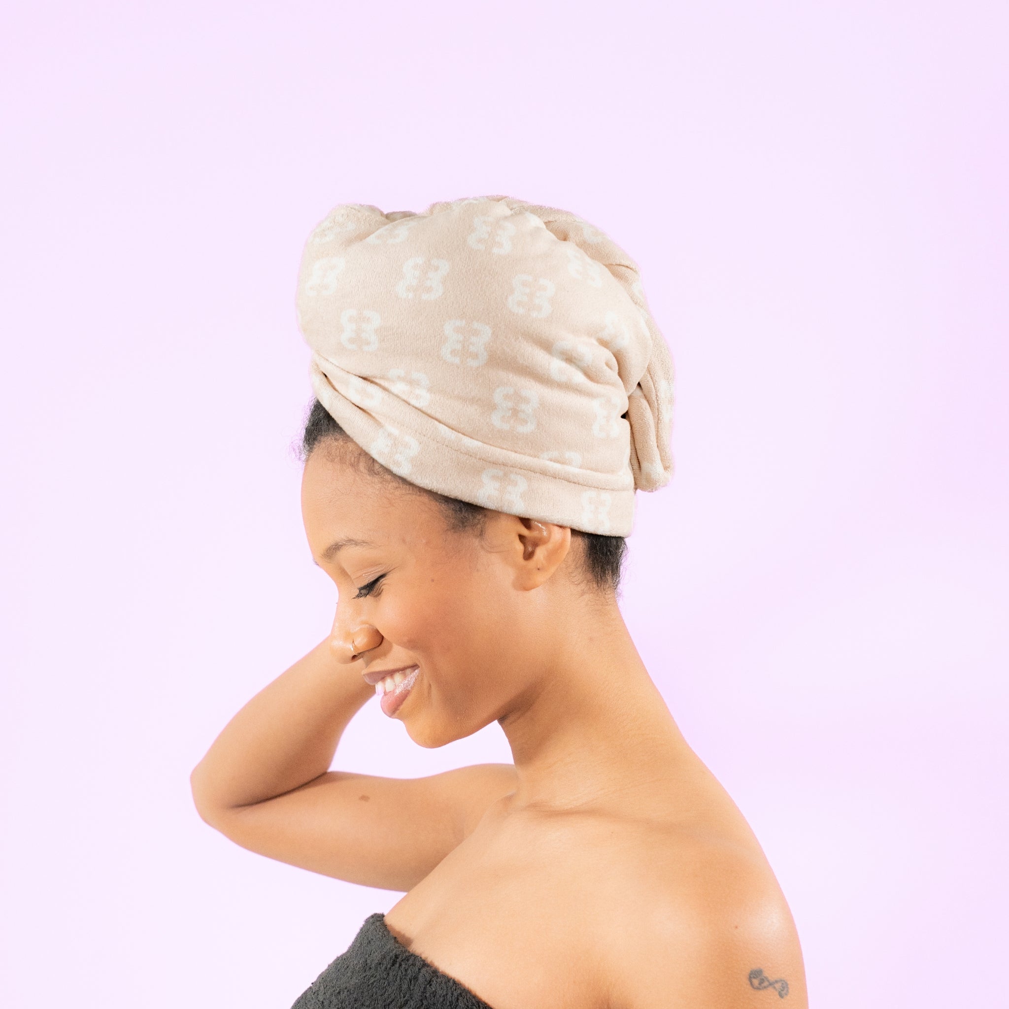 Netic Hair Towel wraps (Caramel Cream)